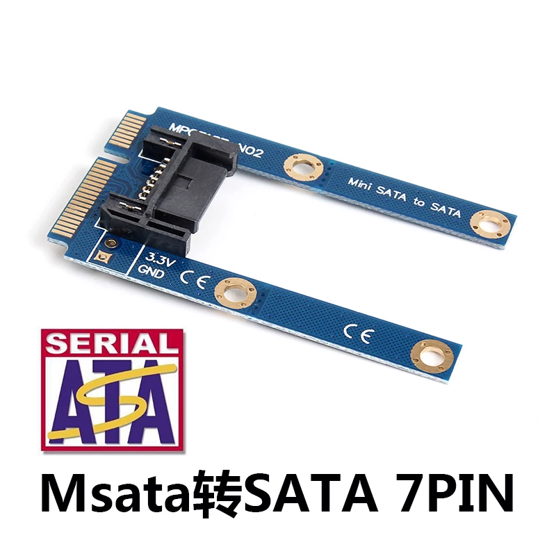 Thẻ chuyển đổi mSATA sang SATA mini SATA sang 7 chân SATA Mini PCIe mở rộng SATA ngang