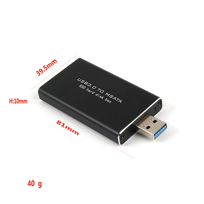 Ổ cứng thể rắn MSATA sang USB3.0 toàn bộ bằng nhôm kênh SATA ổ cứng di động trạng thái rắn hộp chip ASM1153E