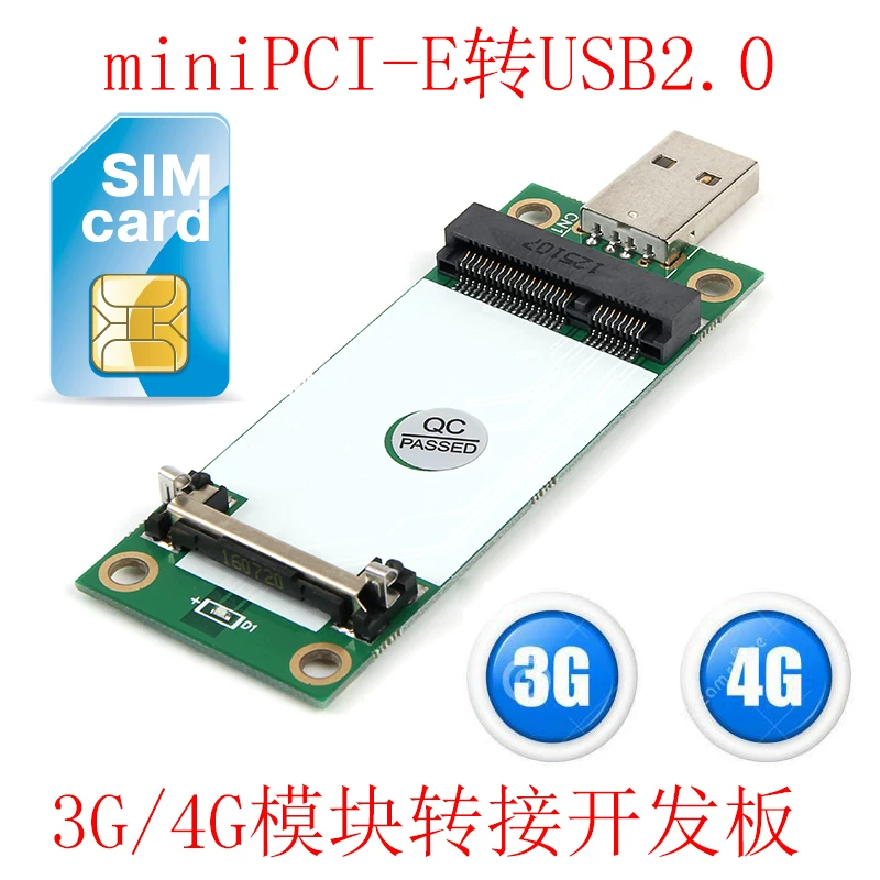 mini PCI-E sang USB2.0 (có khe cắm thẻ SIM) Thẻ chuyển đổi thử nghiệm WWAN Bảng phát triển mô-đun 3G/4G