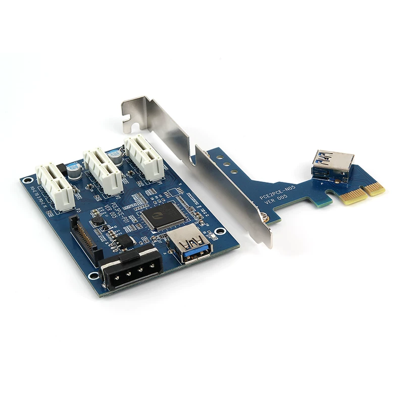 Thẻ chuyển đổi PCI-E sang PCIe 1 đến 3 Thẻ mở rộng giao diện PCI-E sang PCIe 1X Khe cắm PCIe 3 cổng