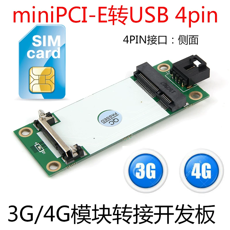 mini PCI-E sang USB2.0 (có khe cắm thẻ SIM) Thẻ chuyển đổi thử nghiệm WWAN Bảng phát triển mô-đun 3G/4G