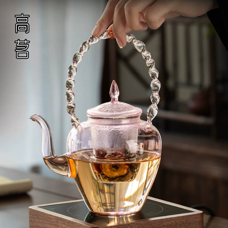 Ấm trà cao cấp mới năm 2025 dành cho nữ, bộ ấm trà tinh tế cho một người, bếp điện gốm nhỏ, ấm trà hiện đại sang trọng nhẹ nhàng dùng trong gia đình