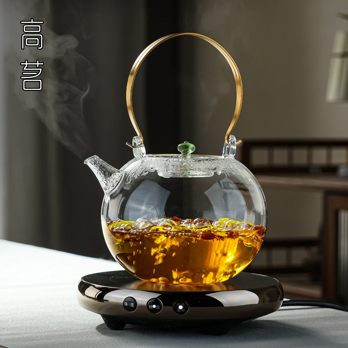 Ấm đun nước thủy tinh borosilicate cao cấp dung tích lớn năm 2025, dùng cho bếp điện gốm, ấm trà đặc biệt dành cho văn phòng, bếp pha trà siêu mỏng