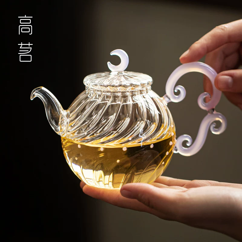 Ấm trà nhỏ Kung Fu mẫu mới 2025 dành cho nữ, ấm pha trà mini dùng cho một người, ấm đơn ngăn lọc trà-nước, dụng cụ pha trà xanh.