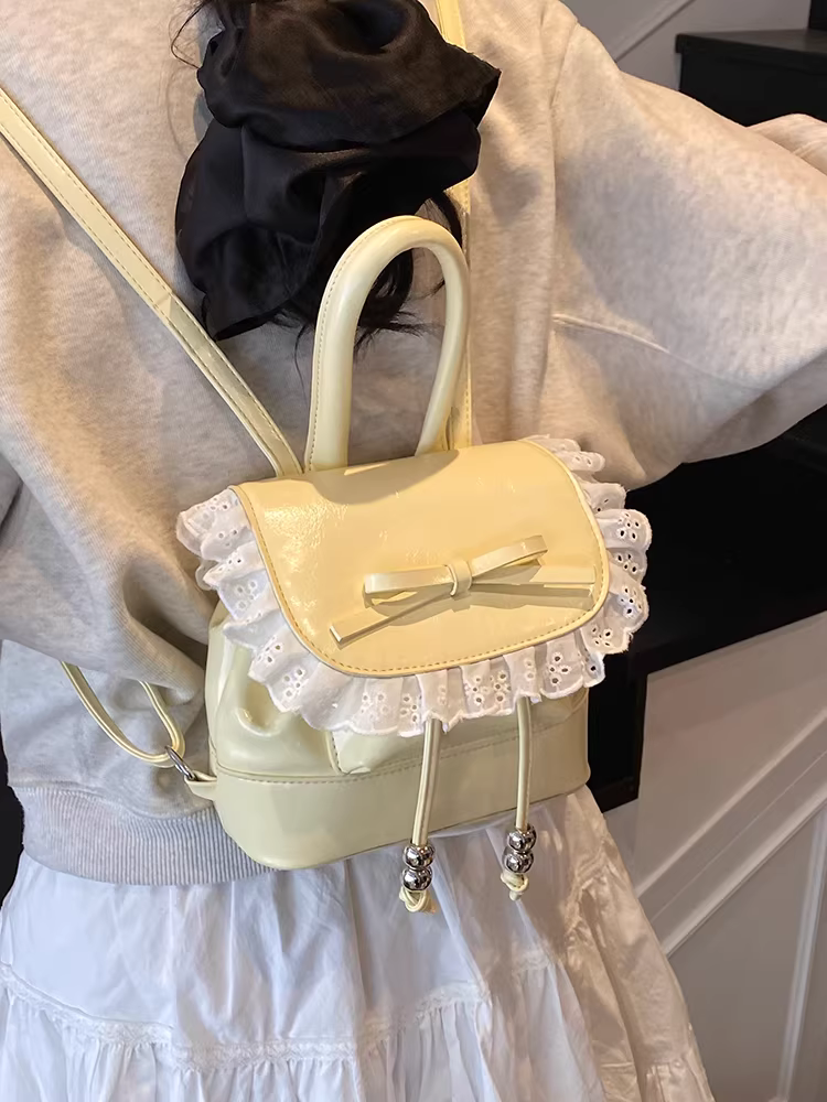 Ba lô nữ, nhẹ và thời trang khi đi du lịch, thiết kế mới lạ năm 2025 với nơ, cặp đi học, ba lô du lịch.