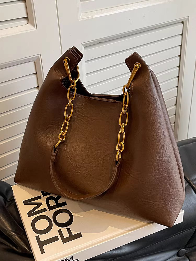 Túi xách nữ 2025 thu đông mới, túi đeo chéo dung tích lớn, kiểu dáng cổ điển cao cấp, đa năng, túi mẹ và con gái