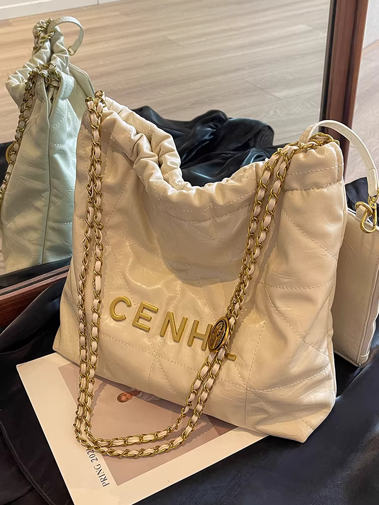 Túi xách nữ cỡ lớn thời trang mới 2025, kiểu đeo chéo, dáng xô, chất liệu có vân, đa năng, thích hợp đi làm