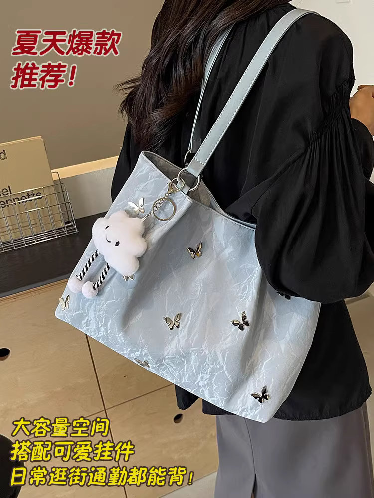 Túi tote nữ, dung tích lớn, mẫu túi mới 2025, túi đeo vai cao cấp mùa xuân hè, túi đi học và đi làm cho sinh viên đại học