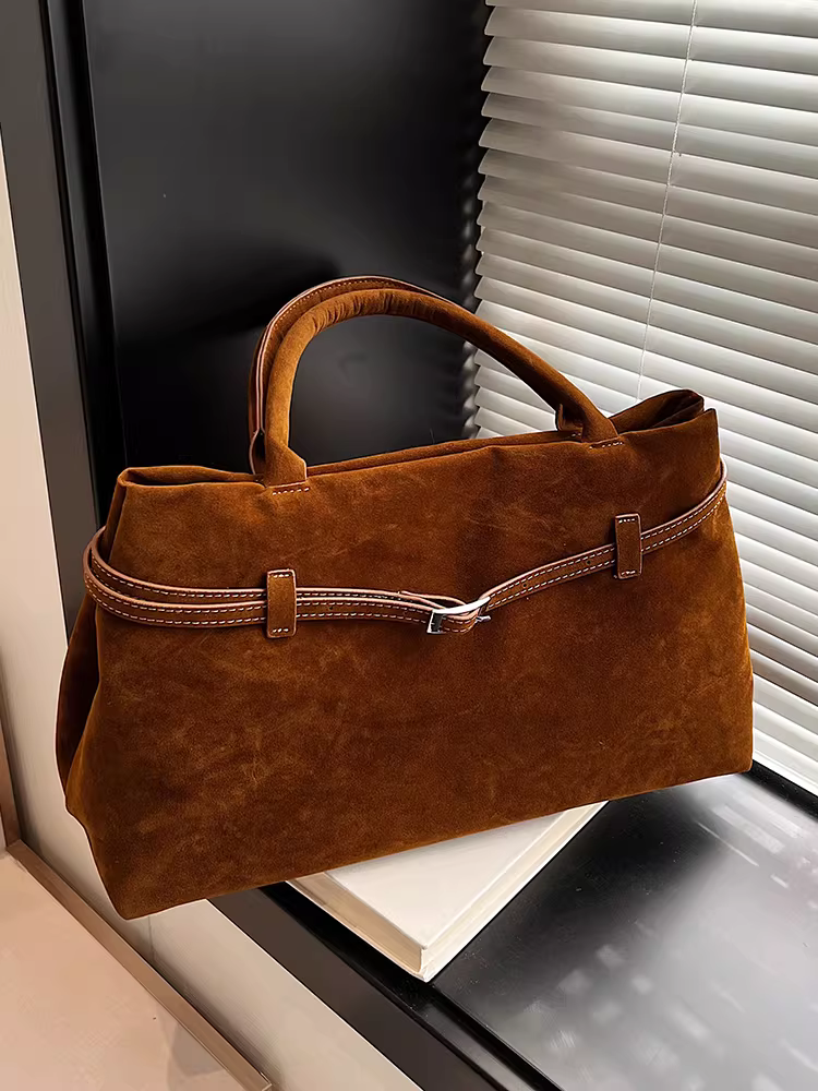 Túi da lộn nữ, dung tích lớn, mẫu mới thu đông 2025, đa năng, đeo vai, đeo nách, đi làm, đi chơi