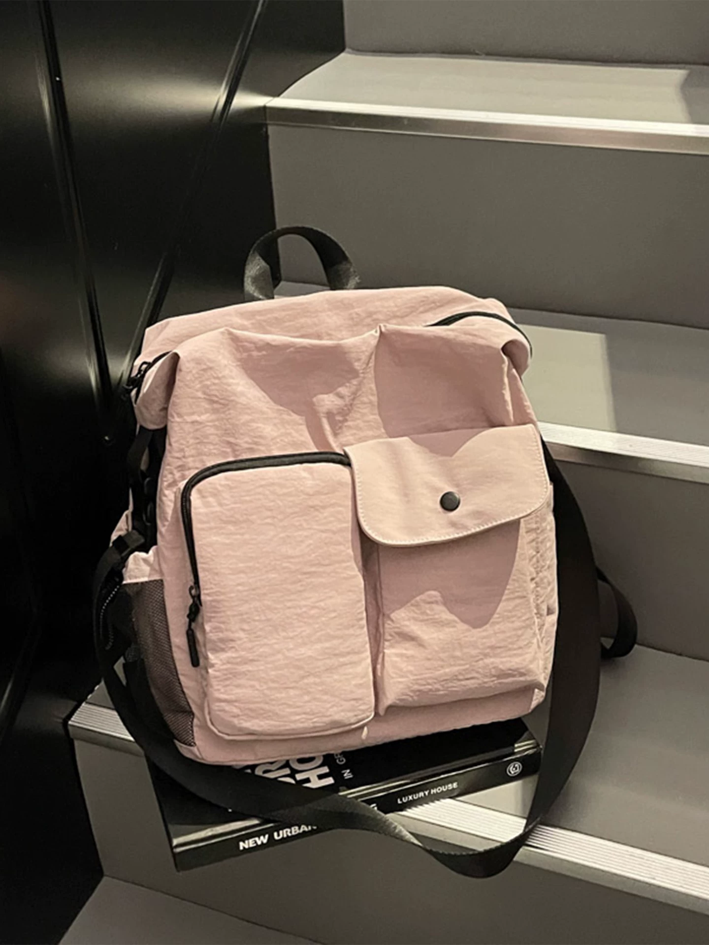 Túi vải canvas nữ, dung tích lớn, mẫu mới 2025, túi đeo vai mùa hè đa năng, túi đeo chéo, túi tote, ba lô đa chức năng.