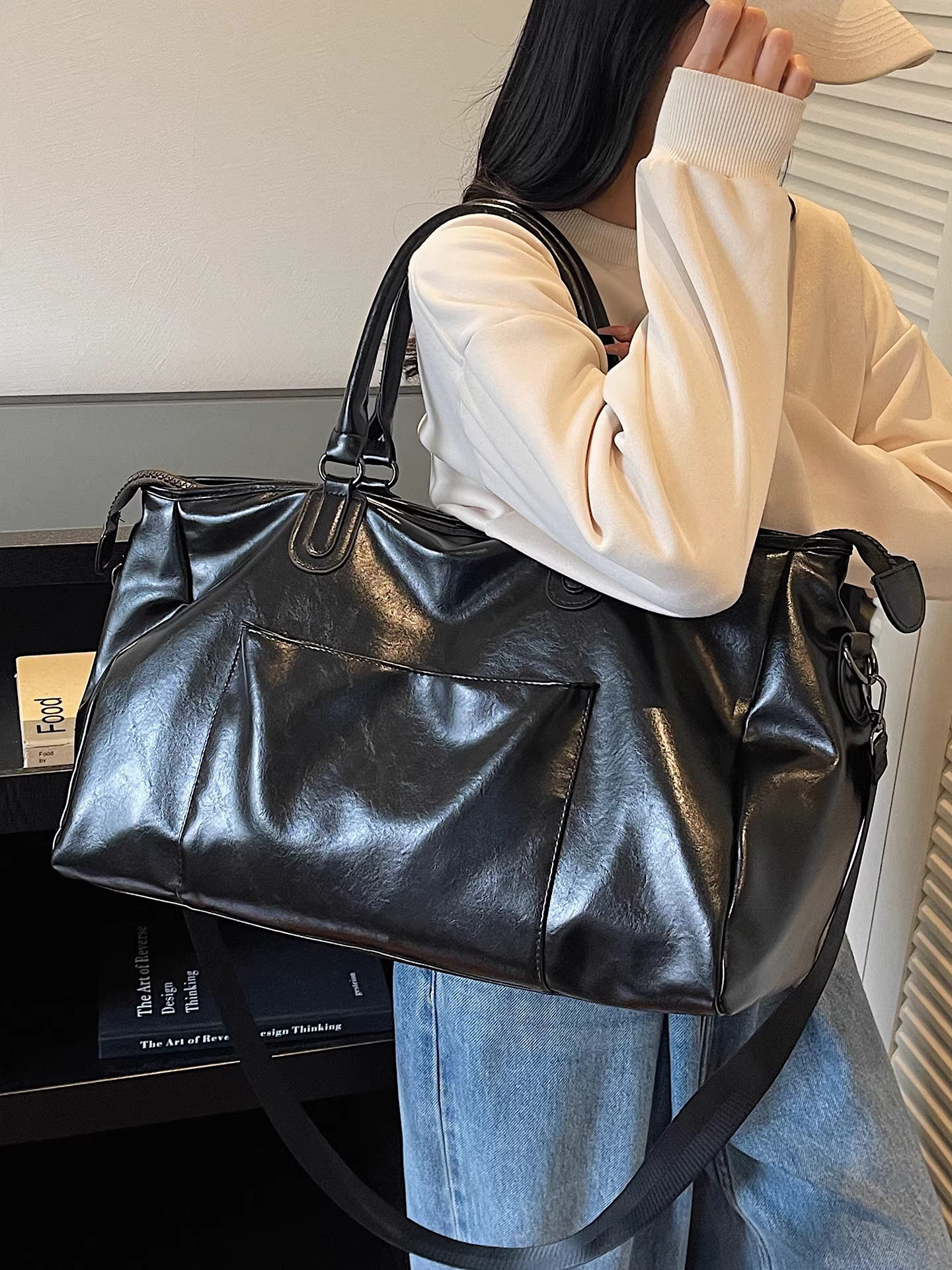 Túi đeo chéo nữ retro, dung tích lớn, mẫu mới thu đông 2025, phong cách thường ngày, đeo vai, đi ngắn ngày, đi làm, túi tote đựng đồ