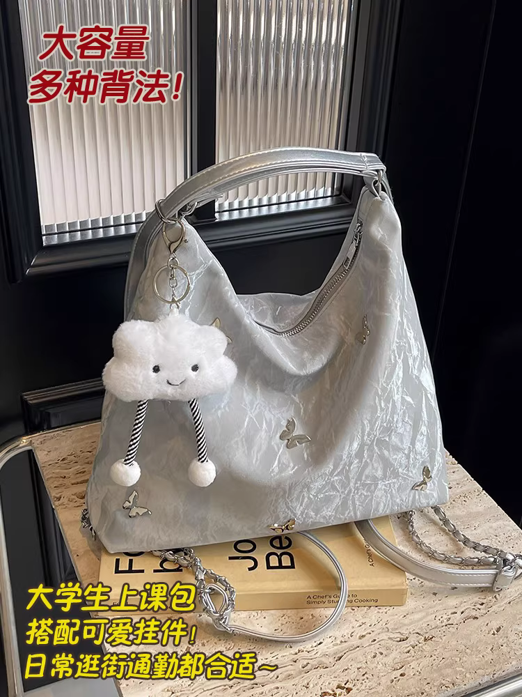 Túi xách nữ cỡ lớn mùa hè 2025 cao cấp, kiểu dáng độc đáo, thích hợp đi làm, đeo vai đôi, đeo vai đơn, đeo chéo, balo