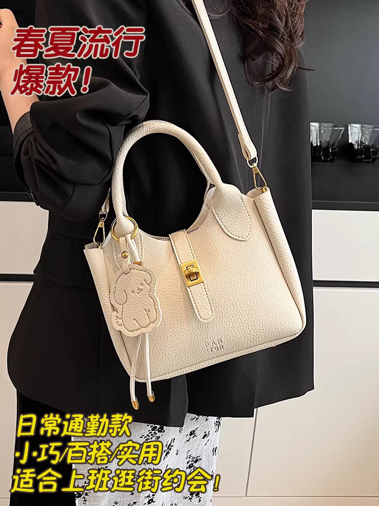 Túi xách tote Hàn Quốc dành cho nữ, mẫu mới xuân 2025, túi đeo chéo thời trang đa năng, kiểu dáng bucket bag.