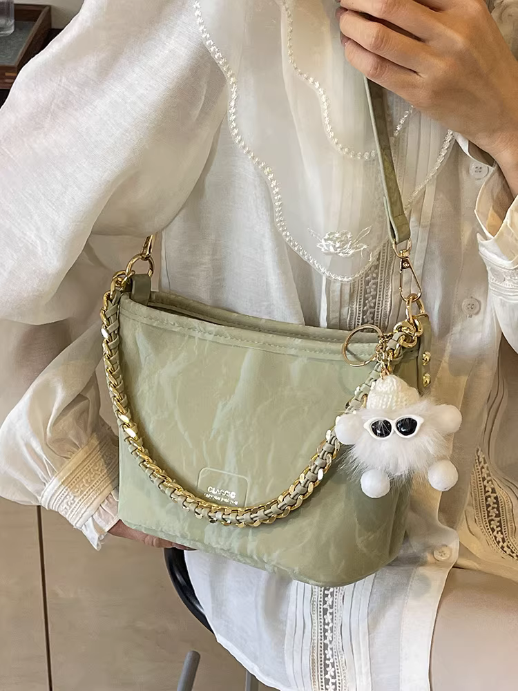 Túi đeo chéo nữ kiểu xô thời trang thu đông 2025 cao cấp đa năng, túi xách đeo vai dây xích thời thượng