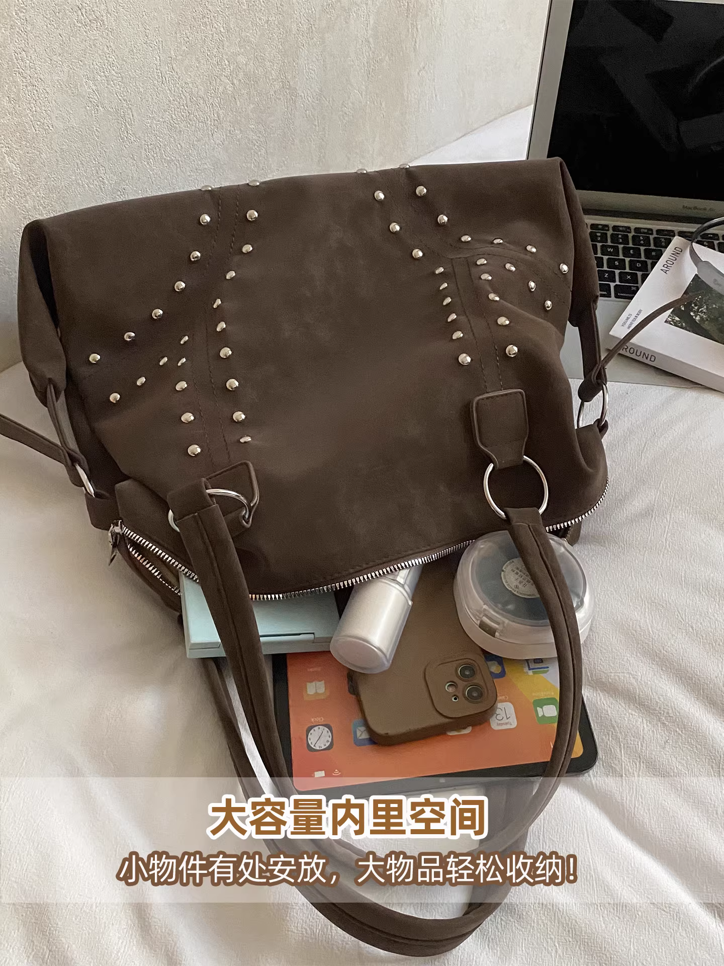 Túi đeo vai nữ kiểu retro, dung tích lớn, mẫu mới thu đông 2025, chất liệu cao cấp, túi tote đi làm