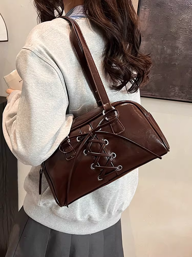 Túi đeo nách nữ, dung tích lớn, thiết kế độc đáo thu đông 2025, túi đeo vai cổ điển, túi gối đi làm.