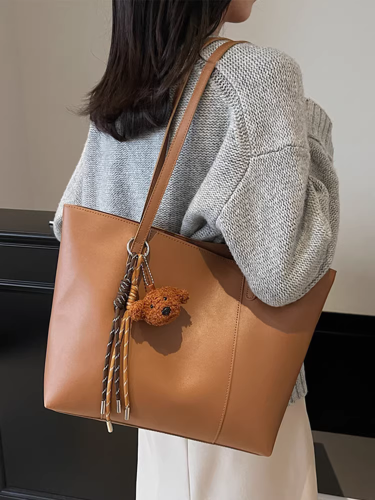 Túi đeo chéo nữ retro, dung tích lớn, kiểu dáng mùa hè mới 2025, đơn giản và đa năng, thích hợp cho đi làm và đi chơi, túi tote đựng đồ công sở.