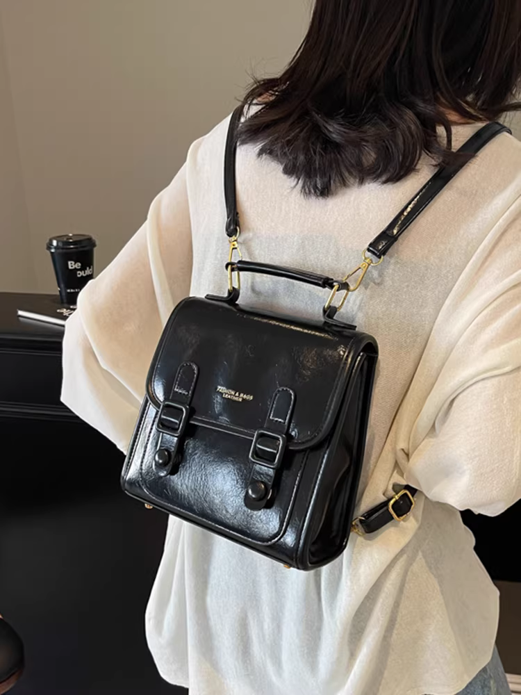 Ba lô nữ 2025 thiết kế độc đáo thu đông cao cấp phong cách retro thời trang đa năng kiểu dáng nhỏ gọn phong cách sinh viên