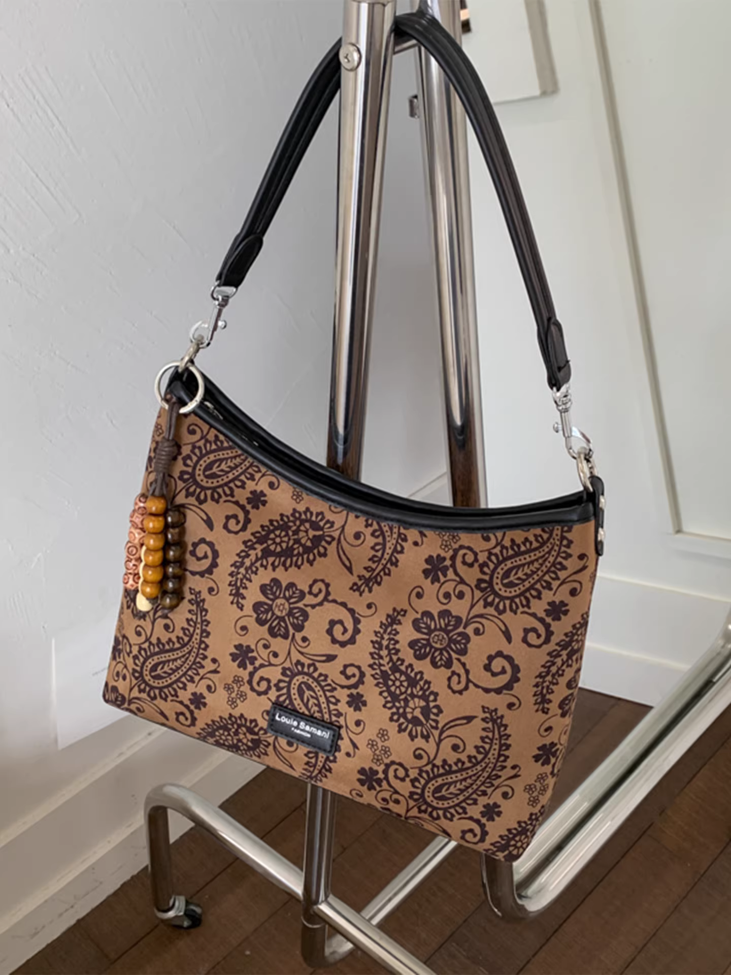 Túi đeo chéo họa tiết da báo retro dành cho nữ, dung tích lớn, mẫu mới thu đông 2025, túi đeo vai/nách thời trang, túi đi làm