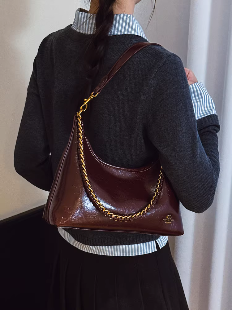 Túi xách nữ cổ điển, dung tích lớn, mẫu mới thu đông 2025, thiết kế đa năng độc đáo, túi đeo chéo, túi đeo vai, túi bánh bao.