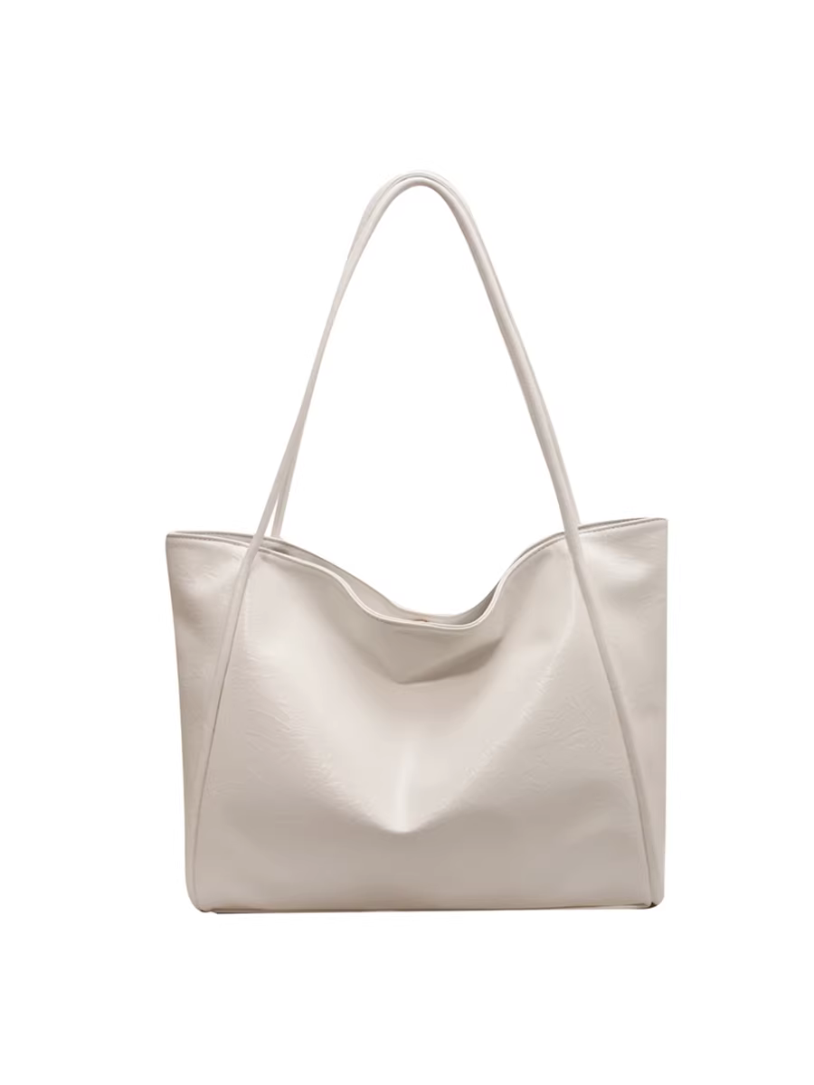 Túi xách nữ cỡ lớn 2025 mẫu mới màu bạc, túi đeo vai, túi tote đi học, đi làm