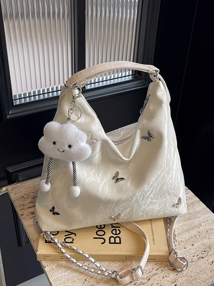 Túi xách nữ cỡ lớn mùa hè 2025 cao cấp, kiểu dáng độc đáo, thích hợp đi làm, đeo vai đôi, đeo vai đơn, đeo chéo, balo