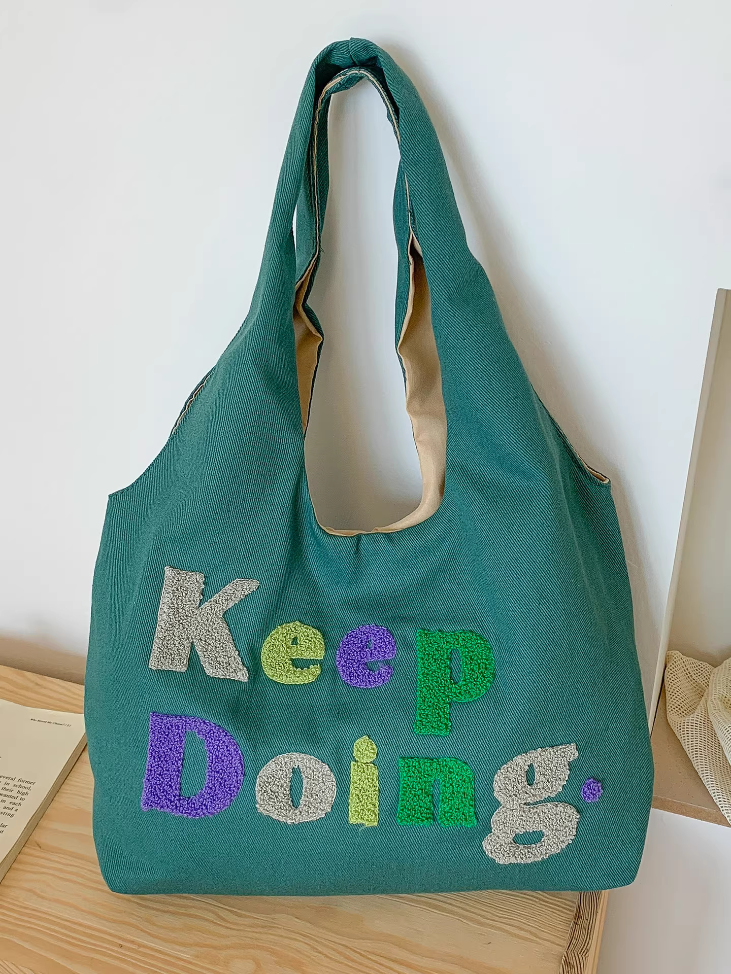 Túi vải bố nữ, dung tích lớn, mẫu mới thu đông 2025, đa năng, đeo vai, đi chợ, túi tote học sinh đi học.