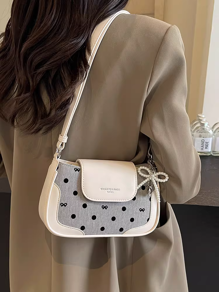 Túi đeo nách nữ, mẫu mới xuân hè 2025, thiết kế độc đáo, túi đeo chéo một bên vai, túi vuông nhỏ cao cấp dành cho nữ.