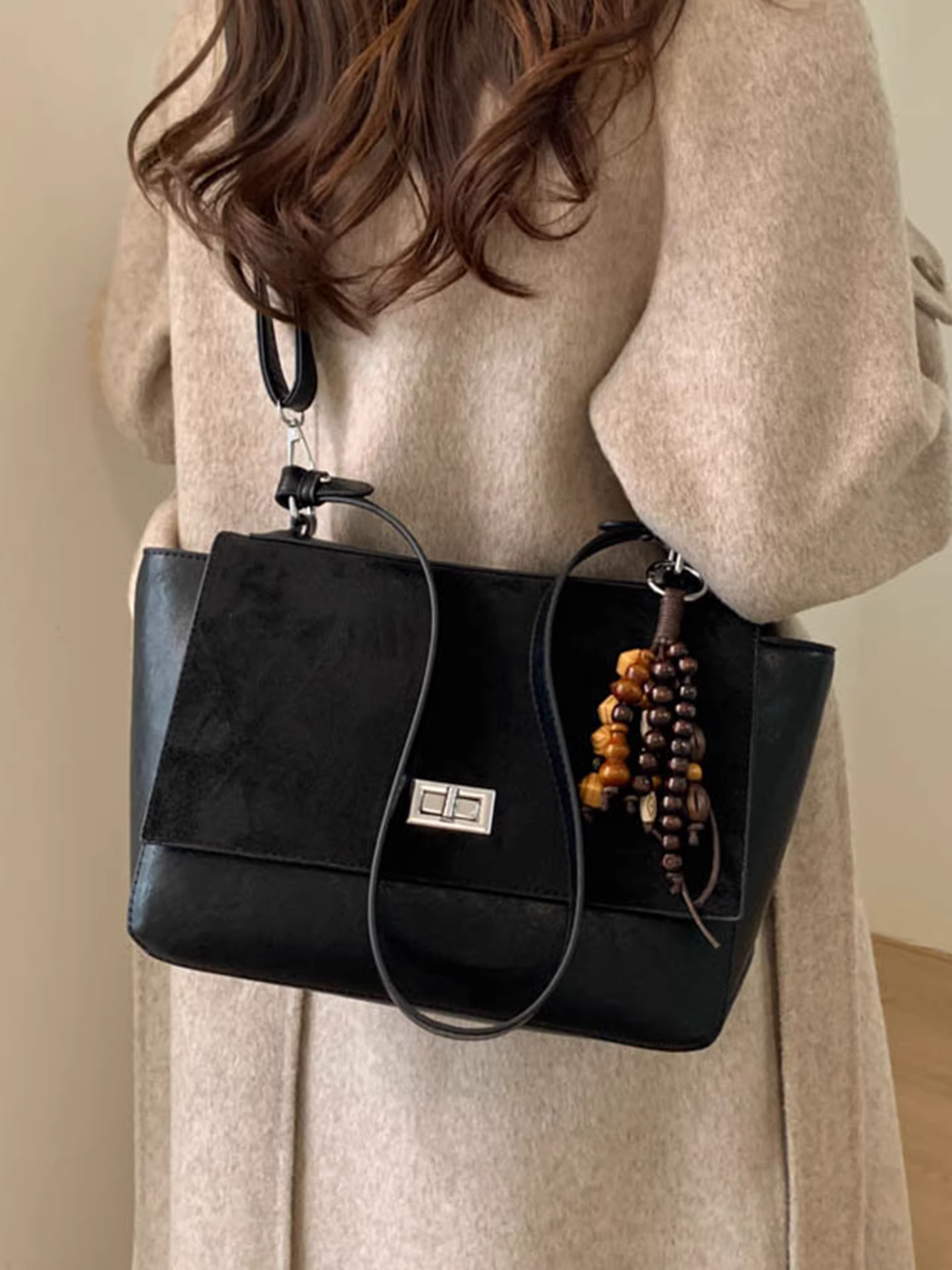 Túi đeo chéo nữ phong cách retro, chất liệu mờ, dung tích lớn, mẫu mới thu đông 2025, đa năng, đeo vai, đi làm, kiểu tote