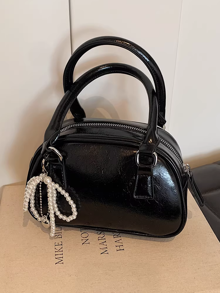 Túi xách cao cấp dành cho nữ, thời trang thu đông 2025, túi đeo chéo mới, túi bowling cầm tay, túi công sở nhỏ gọn