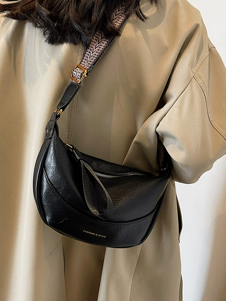 Túi xách thiết kế độc đáo dành cho nữ, dung tích lớn, mẫu mới thời trang retro thu đông 2025, túi đeo chéo/vách vai, túi bánh bao nữ.