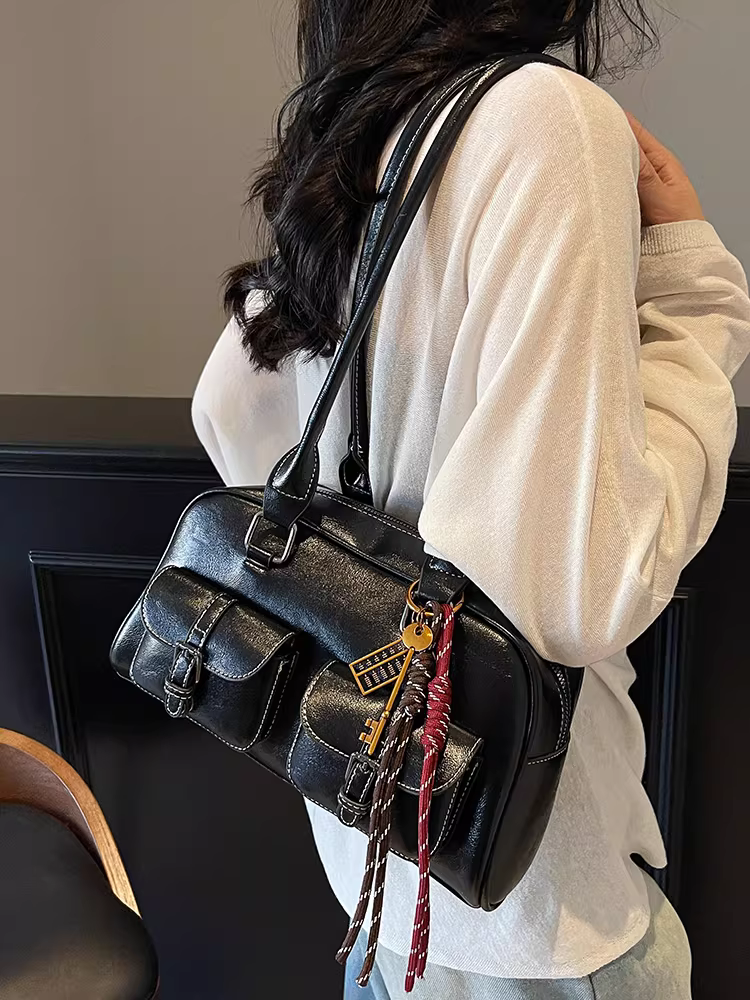 Túi Melard cao cấp dành cho nữ, túi đeo vai đa năng phong cách retro hợp thời trang mùa đông 2025, thích hợp đi làm và đi lại, túi đeo nách.