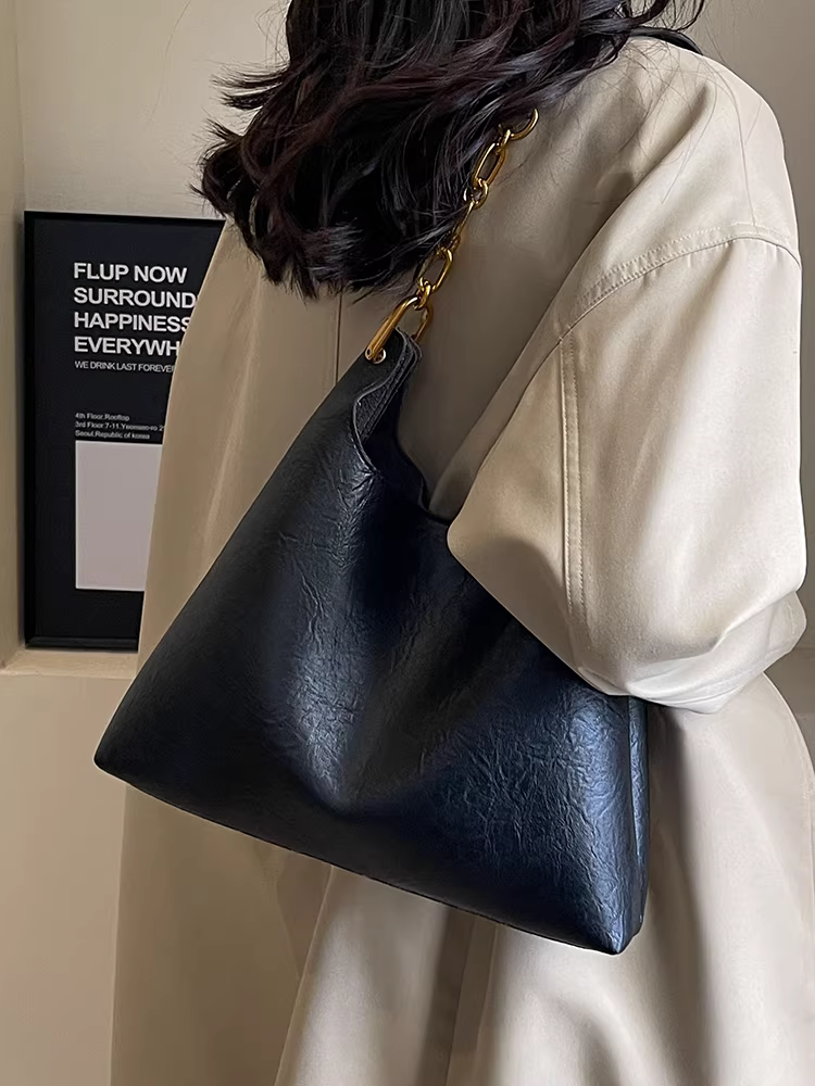 Túi xách nữ 2025 thu đông mới, túi đeo chéo dung tích lớn, kiểu dáng cổ điển cao cấp, đa năng, túi mẹ và con gái