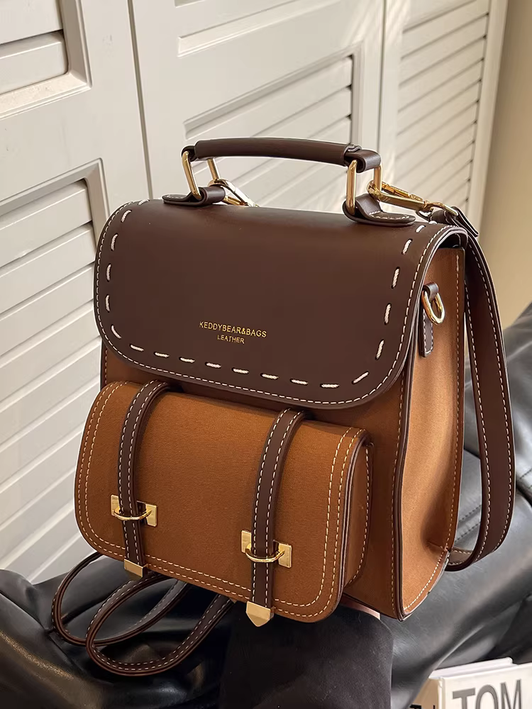 Túi thiết kế độc đáo 2025, thời trang mới, balo đeo vai nữ phong cách Hàn Quốc, balo đi học, balo dã ngoại cổ điển