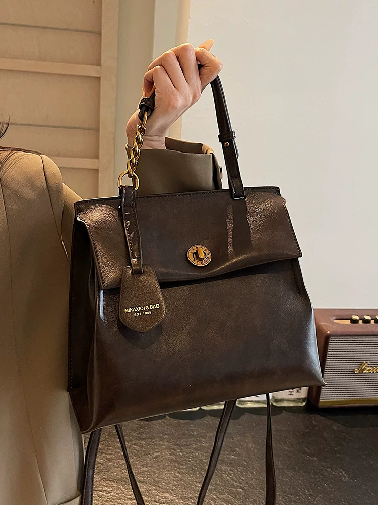 Ba lô retro nữ dung tích lớn mẫu mới 2025, túi đeo chéo phong cách Hàn Quốc, balo đi học đa năng, balo du lịch đeo vai đơn