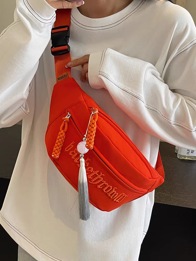 Túi vải canvas nữ, dung tích lớn, kiểu dáng mới 2025, thiết kế cá tính, túi đeo chéo, túi thể thao cao cấp dành cho nữ