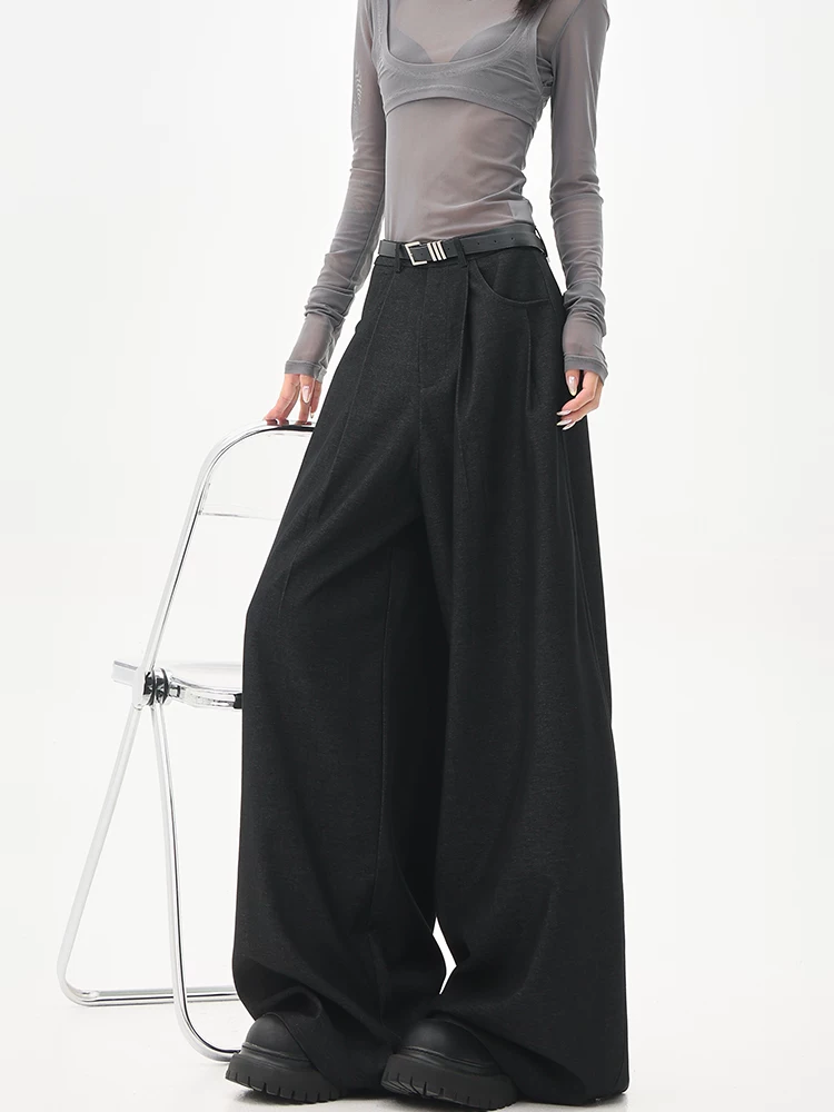 Quần tây ống rộng đa năng KEN STUDIO dành cho nữ, quần dài dáng rộng lưng cao mới mùa hè giúp thon gọn dáng người