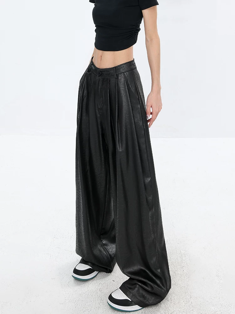 Quần thường ngày chất liệu lụa mỏng mùa hè của KEN STUDIO dành cho nữ, quần ống rộng siêu mềm, kiểu dáng thời trang, giúp thon gọn vóc dáng