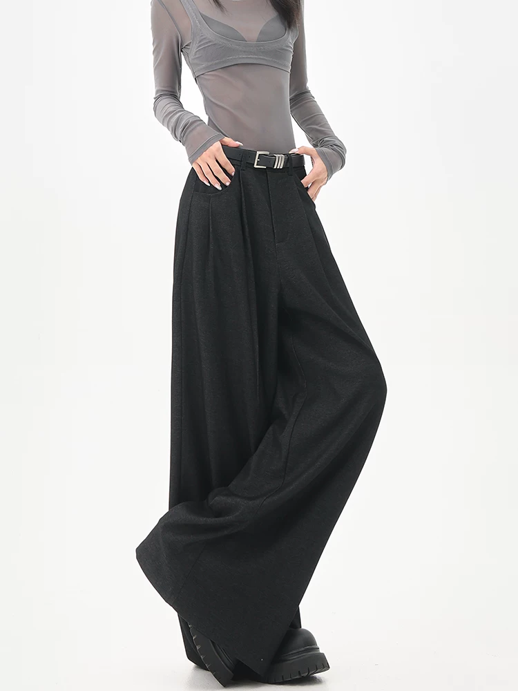 Quần tây ống rộng đa năng KEN STUDIO dành cho nữ, quần dài dáng rộng lưng cao mới mùa hè giúp thon gọn dáng người