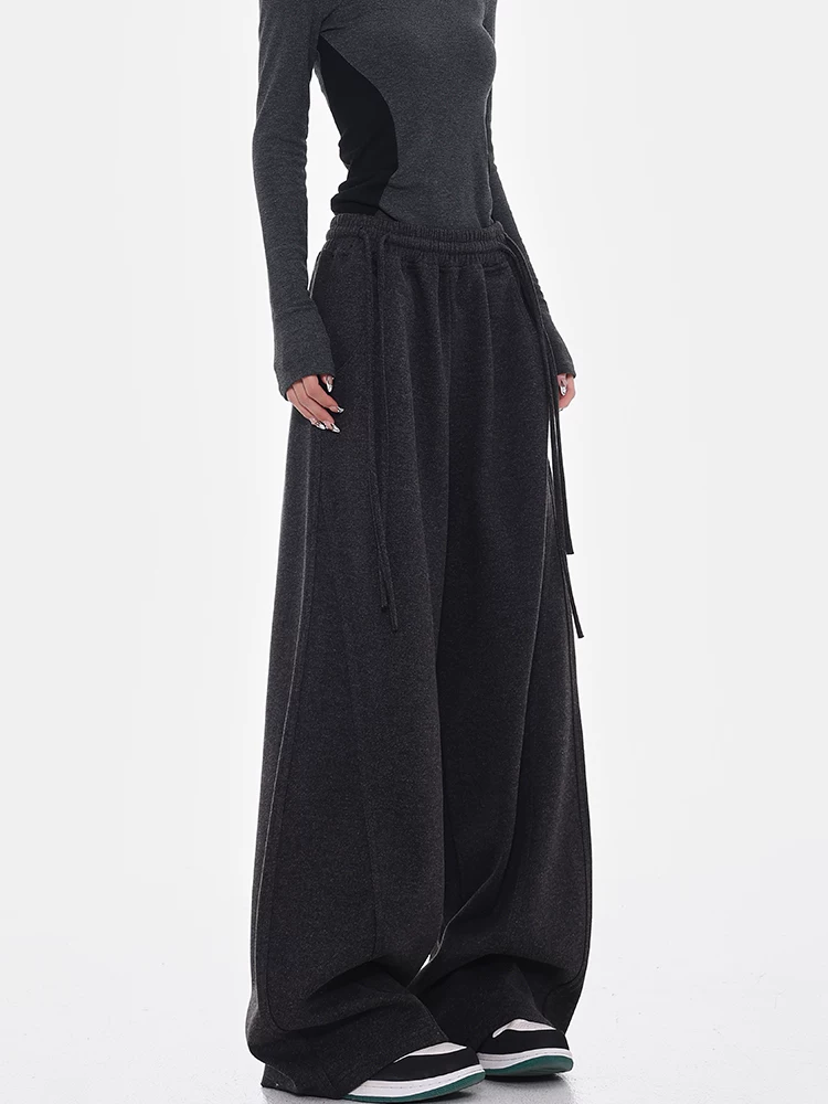 Quần len dày KEN STUDIO dành cho nữ, quần thể thao rộng rãi, quần thể thao, quần liềm, quần kiếm, quần ống rộng