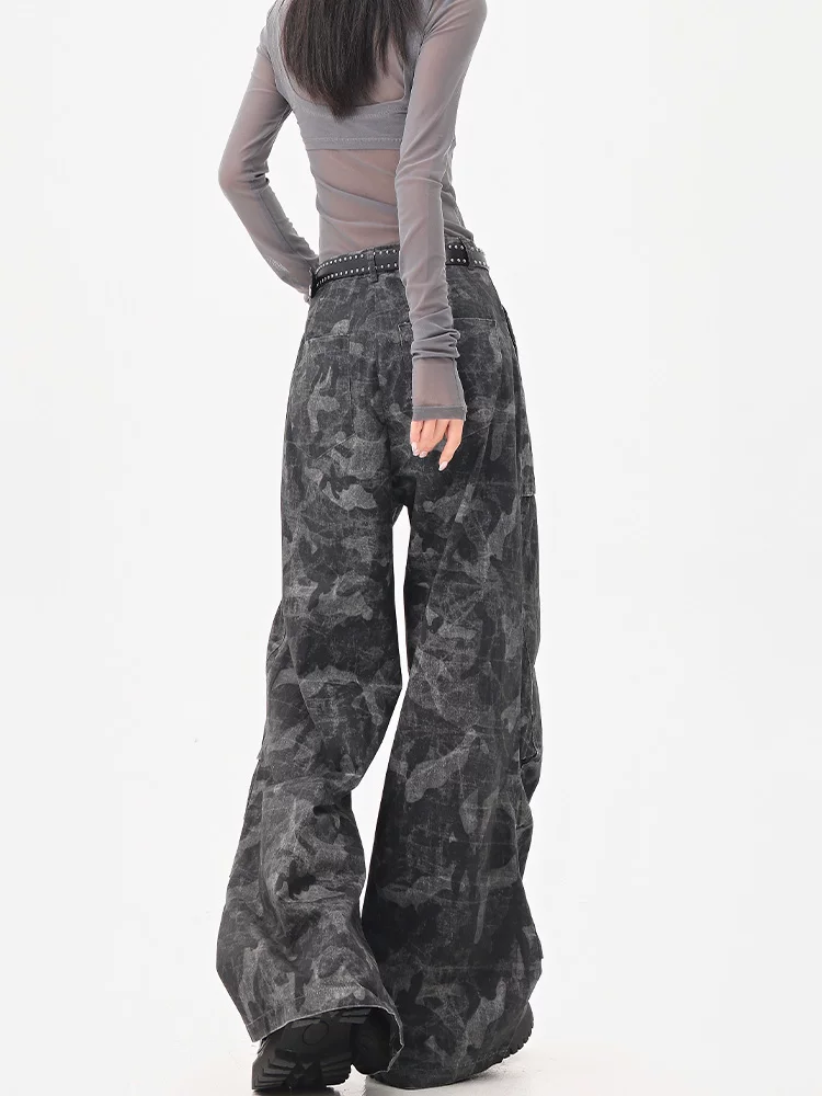 KEN STUDIO mùa hè quần công sở phong cách Mỹ mới dành cho nữ, quần kiểu dáng cổ điển dáng rộng, quần ống đứng kiểu dáng cổ điển