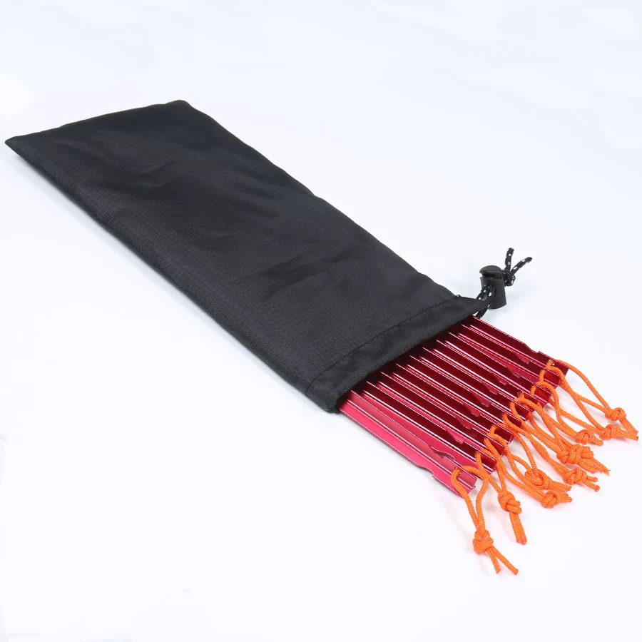 Chốt đất bằng hợp kim nhôm phụ kiện lều ngoài trời chốt đất hình tam giác được gia cố mái che bãi biển chống gió chốt đất được gia cố bằng dây