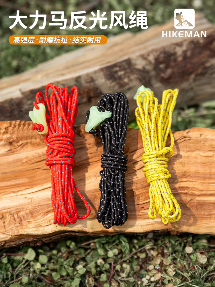Dây buộc lều Dyneema ngoài trời, nhẹ, cường độ cao, dây buộc bạt chống gió, dây căng phản quang cắm trại chống mài mòn