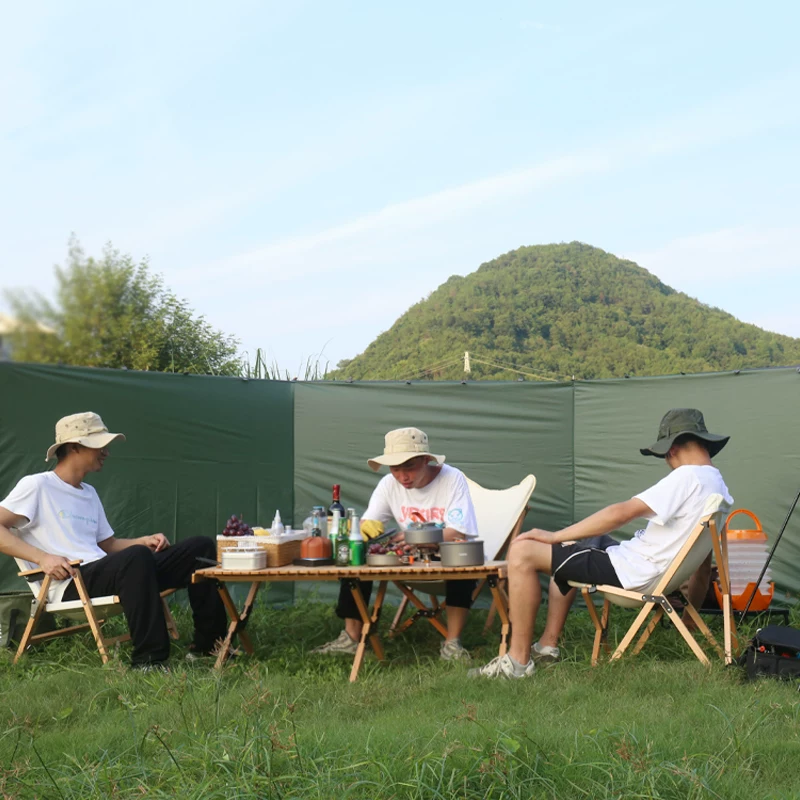 Màn chắn gió dã ngoại ngoài trời, màn chiếu cắm trại đa chức năng, rèm nhà bếp ngoài trời, tấm chắn gió bằng vải cotton di động