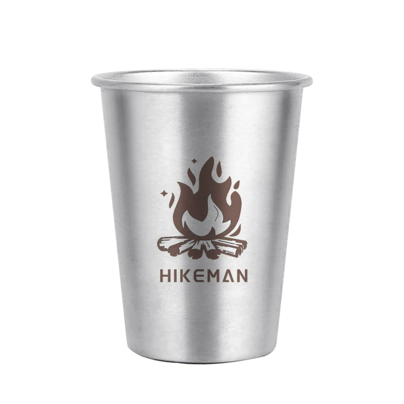 HIKEMAN cắm trại ngoài trời cốc cắm trại di động cốc trà và cà phê cốc nước thép không gỉ 304 bộ cốc một lớp