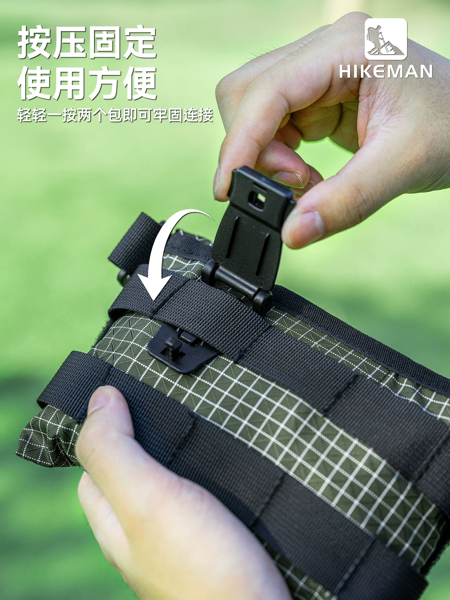 Phụ kiện móc khóa chiến thuật ngoài trời, phụ kiện nối dây đai Molle, khóa cài cố định ba lô, móc treo phụ kiện