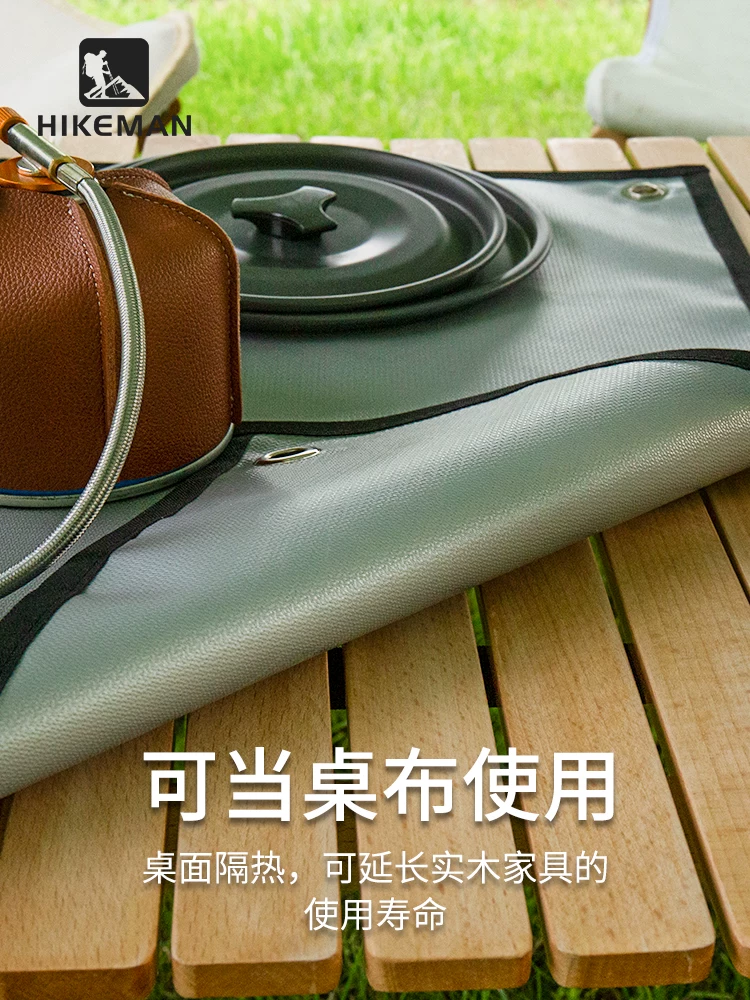 Thảm dã ngoại ngoài trời, vải chống cháy, thảm nướng thịt, chất chống cháy trên cỏ, chăn chữa cháy phủ silicon chịu nhiệt độ cao