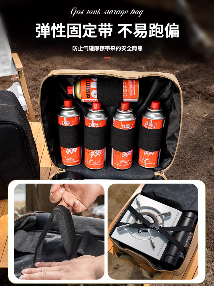 Túi đựng bình gas bếp gas ngoài trời đa năng, dùng cho cắm trại, dã ngoại, nấu ăn, dày dặn, chống va đập