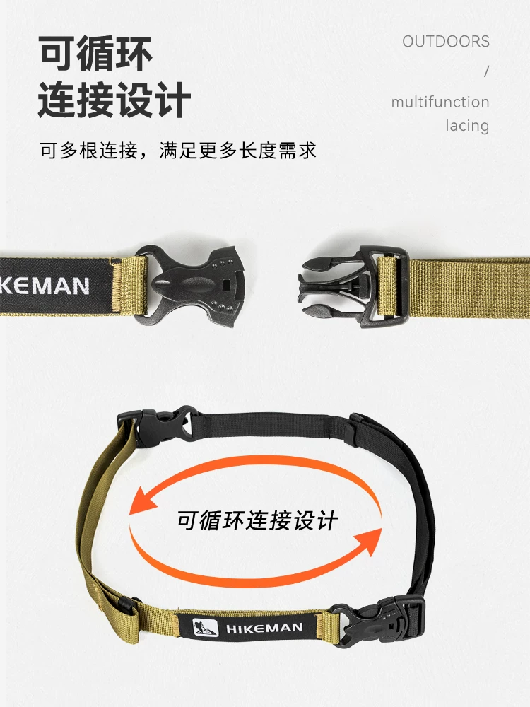 Dây đai hành lý ngoài trời, khóa dây căng cố định vali xe máy, dây đai đựng và đóng gói thiết bị cắm trại