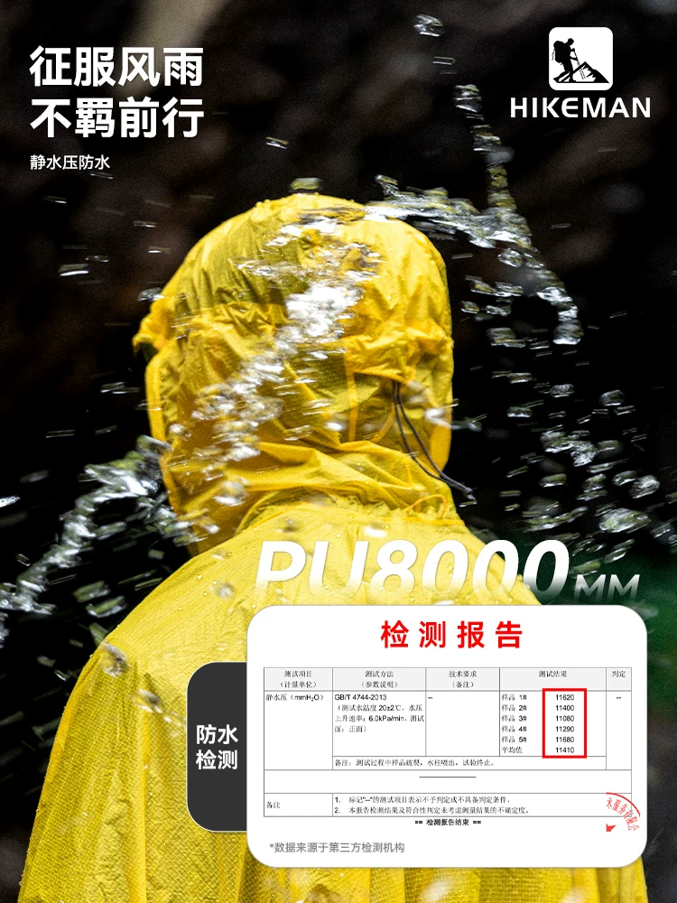 Áo mưa di động siêu nhẹ ngoài trời dành cho trẻ em Áo mưa toàn thân được phủ silicon 15D bằng nylon đi bộ đường dài và leo núi dành cho người lớn có tay áo